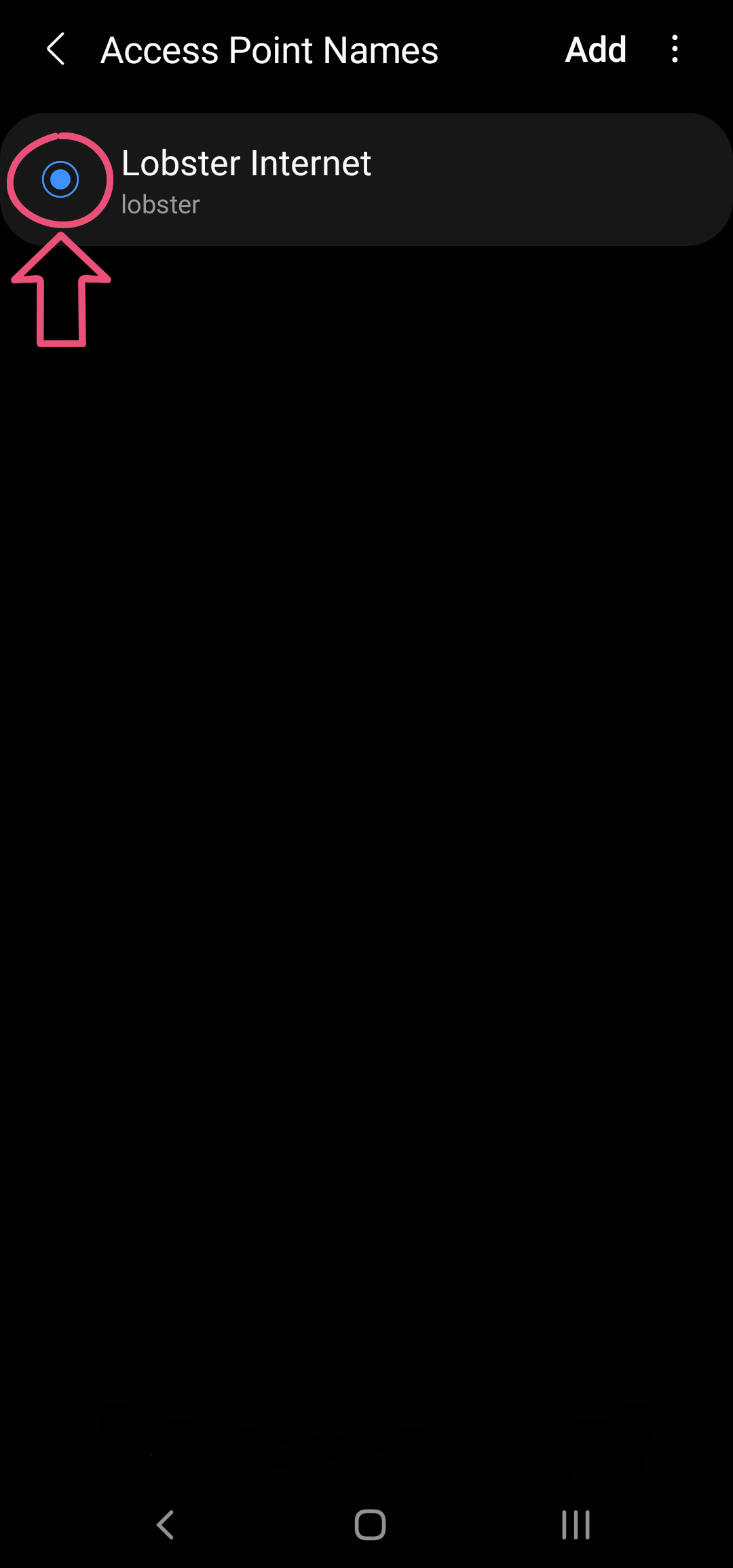 android settings 4 select apn